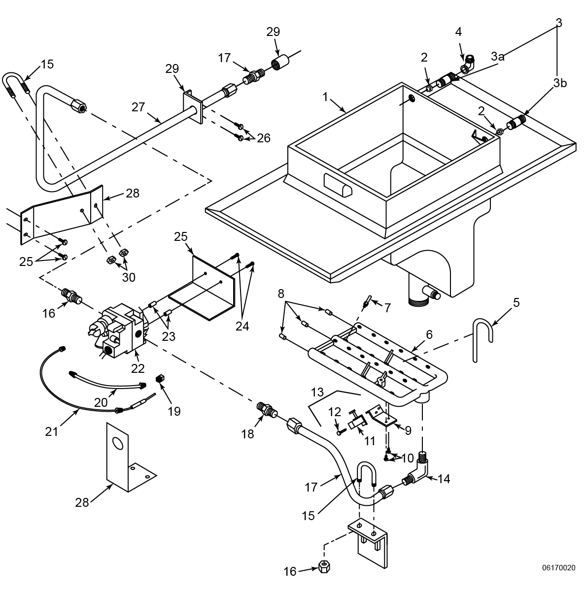 Vat and Gas Burner Assembly