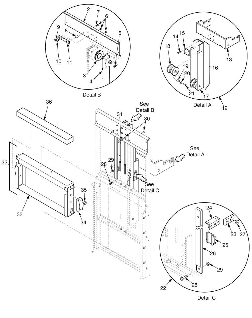 Counterweight and Pulley Assembly
